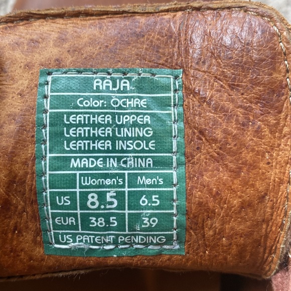 Earth Raja Leather Ankle Boots Ochre Color. Women’s 8.5, Men’s 6.5. - Picture 5 of 11